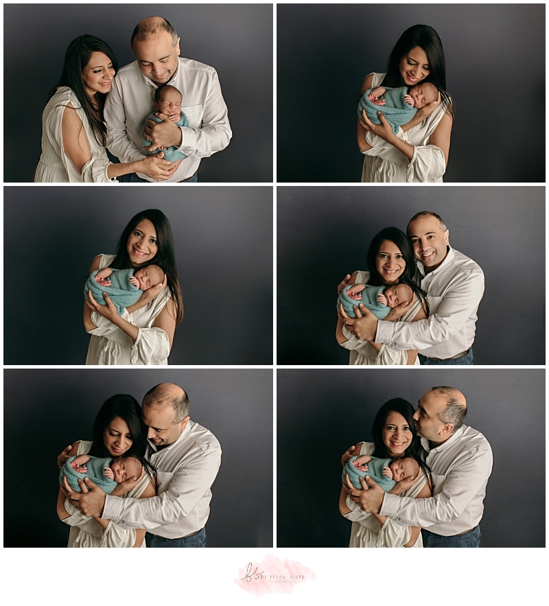 collage of parents and baby boy